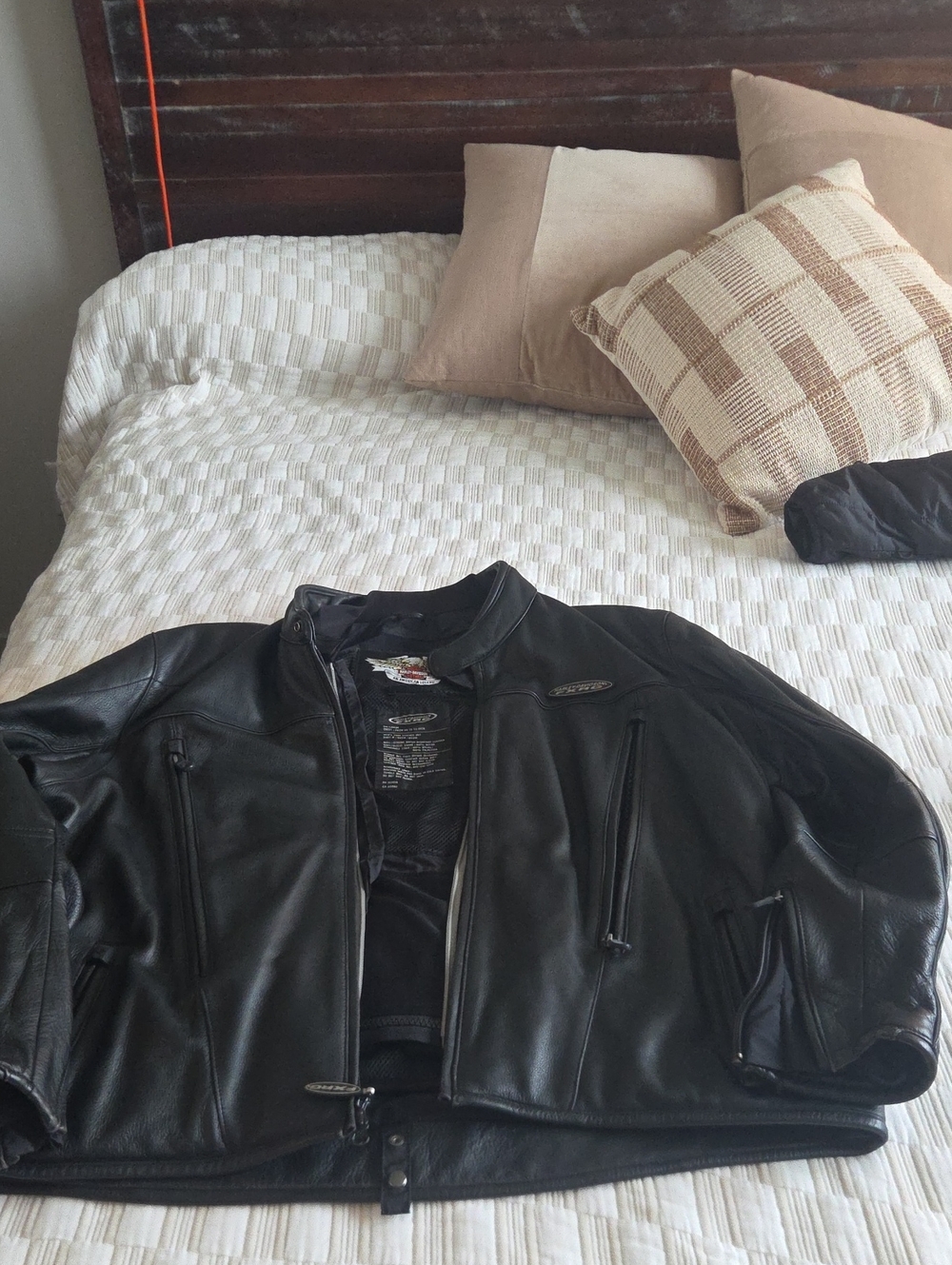 Harley-Davidson Black Leather Bomber Jacket